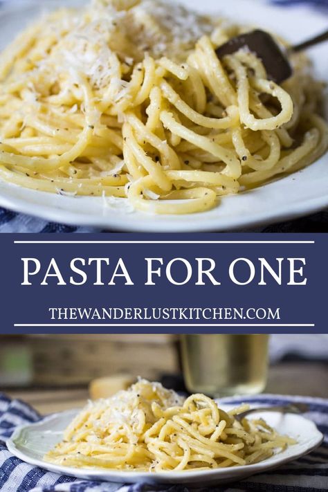 Pasta for one, in just ten minutes time! This "recipe" requires NO MEASURING, just 5 ingredients, and can easily be scaled to make more servings. 10 Minute Pasta Recipes, Quick Easy Single Serve Dinner, 1 Serving Pasta Recipe, Pasta Recipes For One Person, One Person Pasta Recipes, Easy Single Serve Meals, Pasta Recipe For One, Pasta For One Person, Easy One Person Meals