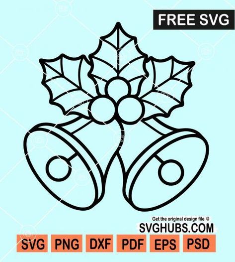 Christmas bells SVG free, Jingle bells SVG free, Christmas svg free, Merry Christmas Bells SVG free Jingle Bells Svg Free, Ceiling Fan Crafts, Christmas Silhouettes, Free Svg Files For Cricut, Christmas Jingles, Wedding Silhouette, Unicorn Svg, Ornament Ideas, Christmas Bell