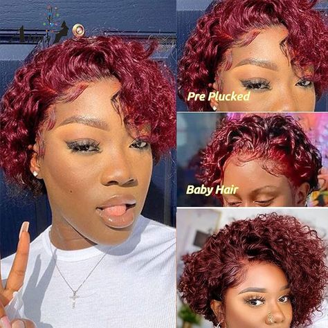 Short Curly Wig Color, Short Deep Wave Frontal Wig Hairstyles, Short Wet And Wavy Wig, Middle Part Blonde Bob, Styled Bob, Middle Part Blonde, Wigs Black, Bob Haircut Curly, Blonde Bob Wig