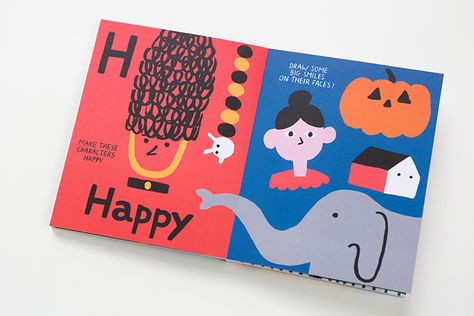 eleonora marton Children Learning Illustration, Picture Book Typography, Abc Illustration, Risograph Poster, Book Diy, Picture Books Illustration, Abc Book, Acrylic Painting On Paper, Design Editorial