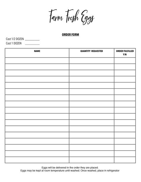 Chicken Record Keeping Free, Egg Handling Instructions, Egg Handling Instructions Printable, Egg Production Chart, How To Save Farm Fresh Eggs, Farm Fresh Egg Labels, Selling Eggs, Como Plantar Pitaya, Farm Fresh Eggs For Sale