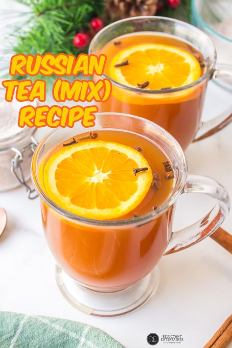 Tang Russian Tea Recipe, Tang Drink Mix Recipes, Tang Recipes Drinks, Sugar Free Russian Tea Recipe, Russian Tea Mix With Tang, Tang Tea Recipe, Russian Tea Recipe Tang, Spiced Tea Recipe With Tang, Russian Tea Mix Recipe