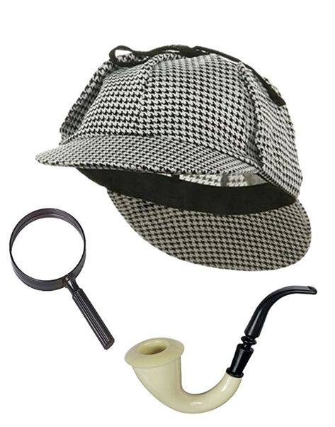 Sherlock Holmes Costume, Detective Hat, Sequence Style, Detective Costume, Glass Black And White, Detective Theme, Iris Eye, Teeth Caps, Sherlock Holmes 3