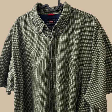 Skater green plaid casual button up over shirt Size... - Depop 90s Button Up Shirt Outfit, Plaid Button Up, Green Button Up, Plaid Button Up Shirt Outfit, Masc Fashion, Green Plaid Shirt, Masc Outfits, Over Shirt, Fashionista Clothes