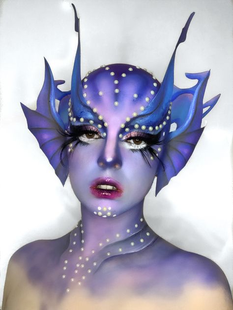 Creature Makeup, Fish Makeup, Holloween Makeup, Space Makeup, Little Mermaid Costume, Special Fx Makeup, Face Art Makeup, Horror Makeup, Theatrical Makeup