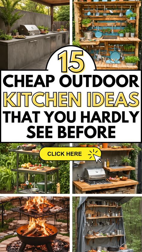 15 Cheap Outdoor Kitchen Ideas – The Crafty Hacks Homestead Outdoor Kitchen Ideas, Outdoor Kitchen Fire Pit, Outdoor Barbecue Kitchen, Outdoor Kitchen Budget, Diy Backyard Kitchen On A Budget, Budget Friendly Outdoor Kitchen, Outdoor Patio Kitchen Ideas On A Budget, Affordable Outdoor Kitchen Ideas, Outdoor Kitchen Ideas On A Budget