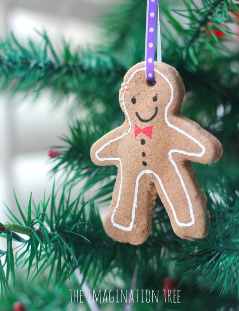 Gingerbread clay ornament recipe Gingerbread Clay, Cinnamon Applesauce Ornaments, Clay Recipe, Cinnamon Ornaments, Imagination Tree, Wooden Christmas Tree Decorations, Salt Dough Ornaments, Ornament Cookies, Food Ornaments