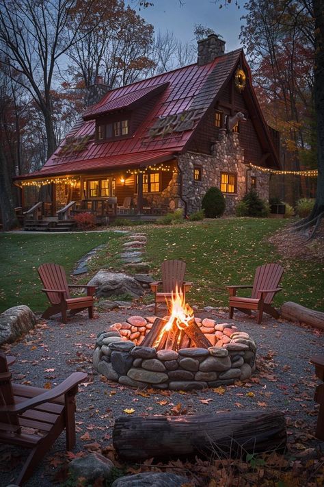 Cozy Rustic Fire Pit Ideas for Outdoor Charm Farm Outdoor Sitting Area, Rustic Backyard Fire Pit Ideas, Home Fire Pit Ideas, Rural Fire Pit, Rustic Firepit Outdoor, Rustic Bonfire Pit Ideas, Outdoor Fire Area, Cabin Fire Pit Ideas, Cozy Firepits Backyard Ideas