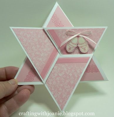 3d Templates, Fancy Fold Card Tutorials, Card Making Templates, Folding Origami, Card Making Tips, Star Cards, Step Cards, Birthday Card Template, Shaped Cards