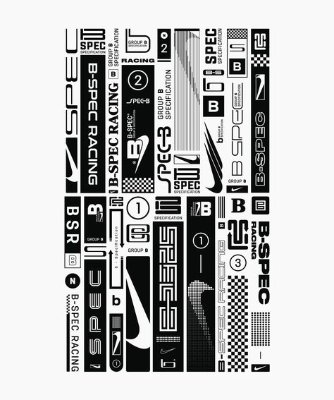 Nike B-Spec on Behance Gfx Design, Type Design, 로고 디자인, Design Reference, Graphic Design Posters, Visual Design, Apparel Design, Fonts Design, Graphic Design Inspiration