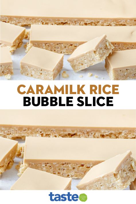 Rice Bubble Slice, Rice Krispie Bars, Rice Bubbles, Slice Cake, Tray Bake Recipes, Sweet Cooking, Moms Birthday, Dessert Chocolate, Slices Recipes