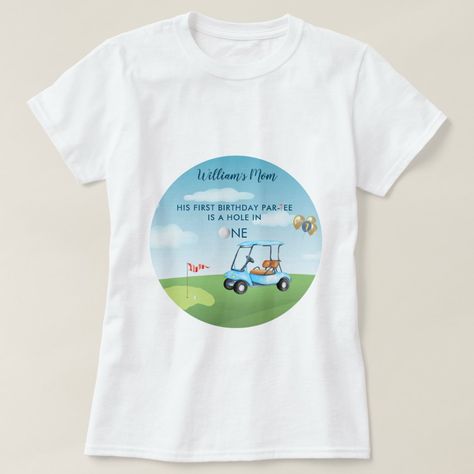 Boys Golf, Personalized Golf, Hole In One, 1st Birthday, Golf, Created By, Stars, Birthday, T Shirt