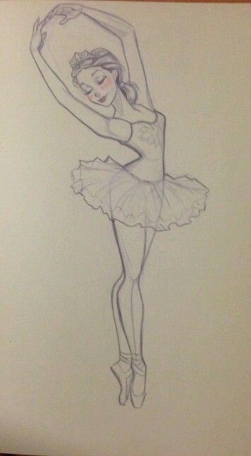 Ballay Dancer Drawing, Ballet Drawings Aesthetic, Ballerina Tutu Drawing, Ballerina Drawing Sketches Simple, Ballet Dancer Drawing Simple, Bailarina Drawing, Ballerina Sketch Easy, How To Draw A Tutu, How To Draw A Ballerina