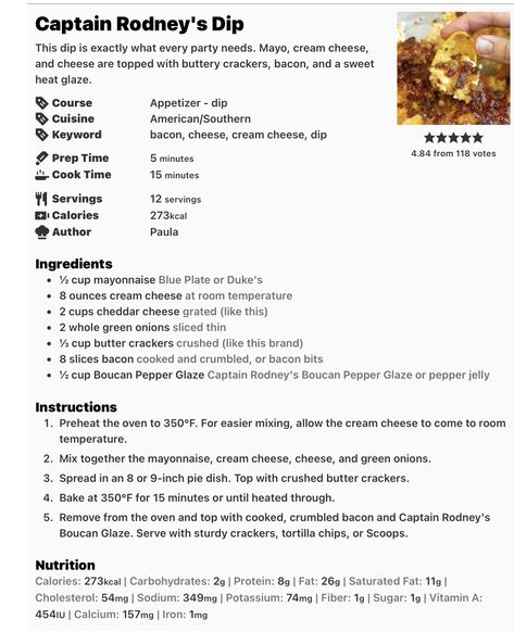 Captain Rodney Dip Recipe, Captain Rodney Dip, Captain Rodney’s Dip, Captain Rodney's Dip, Butter Crackers, Cream Cheese Dips, Sweet Heat, Cheese Dip, Appetizer Dips