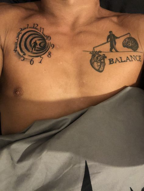 Balance Beam Tattoo, Tattoos That Represent Balance, Tattoo Ideas Balance, Tattoos About Balance, Balance Tattoos, Balance Tattoo Ideas, 888 Balance, Tattoo Homme, Balance Tattoo