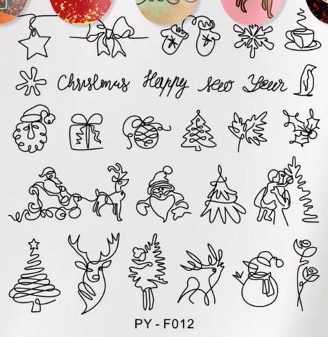 Printable Nail Art, Nail Art Stencils, Grinch Quotes, Nail Art Stamping Plates, Minimalist Nail Art, Seasonal Nails, Xmas Nails, Stamping Plates, Happy Paintings