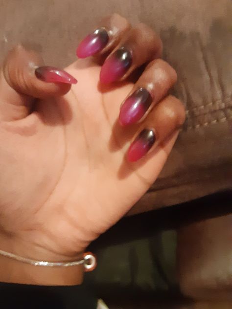 Pink and black ombre. Black to pink. Pink And Black Ombre Nails, Black Ombre Nails, Pink Ombre Nails, Ombre Nail, Black Ombre, Pink Ombre, Ombre Nails, Pink And Black, My Birthday