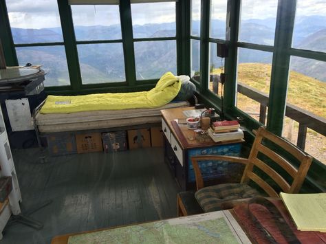 Firewatch tower Ranger Cabin, Fire Lookout Tower, Fire Watch, Fire Lookout, Tiny House Cottage, Background Reference, Escape Pod, Studio Cabin, Dream Bedrooms