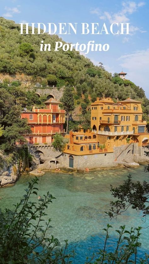 Sara ✈ Travel & Photography on Instagram: “🇮🇹 Hidden Beach in Portofino 📍 Save this reel for your next Italy trip! This is seriously one the best bathing spots in the Italian Riviera…” Orange Building, Ligurian Coast, Italy Beaches, Portofino Italy, Italian Riviera, Italy Trip, Italy Travel Tips, Hidden Beach, Europe Summer