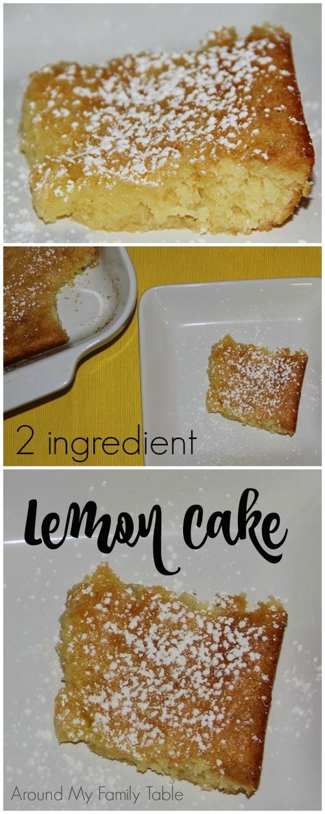 This is the easiest lemon cake ever! Just 2 ingredients in this lemon cake recipe. Lemon Cake From Scratch, Delicious Lemon Cake, Easy Cake Recipe, Lemon Cake Easy, Cake From Scratch, Lemon Cake Recipe, Quick Breakfast Recipes, Healthy Family Meals, Easy Family Dinners