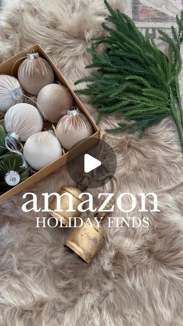 Emilia Aquino | Always Stylish Home on Instagram: "Like + comment SHOP302 for a direct link! 

NEW Amazon Holiday Finds! Flocked ornaments are trending right now and I’m in loving them! These ones have already sold out but I linked a few similar ones! The less expensive Norfolk pine stems are amazing! Faux fur hide rugs and throws cozy up any space during the holidays and winter months. And last but not least, rustic gold bells are a must for holiday decor! 

Ways to SHOP:
~ Comment SHOP302 below for a direct link sent to your DM
~ Click the link in my bio & select the “Shop My Home on LTK”  or “Amazon Favorites” tab
~ Always check my stories throughout the day for new finds and daily deals!

#amazonholiday #amazon #amazonprime #homedecor #homesweethome #happyholidays #tistheseason #merry Christmas Decir, Flocked Ornaments, Holiday Finds, Hide Rugs, Norfolk Pine, Rug Christmas, Amazon Favorites, Faux Fur Rug, Fur Rug