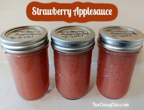 Apple Recipes For Canning, Mason Jars Recipes, Strawberry Applesauce, Canning Applesauce, Home Skills, Canned Applesauce, Freezing Recipes, Canning Apples, Slow Cooker Applesauce