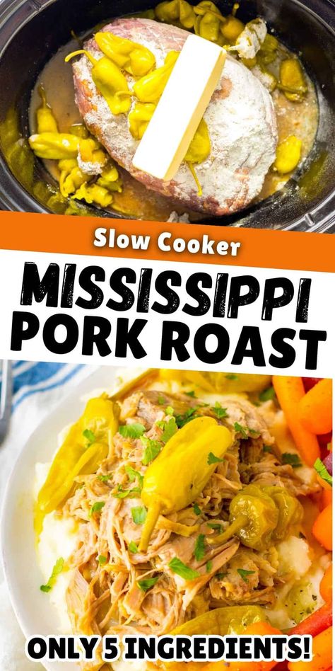 Mississippi Pork Roast, Pork Roast Crock Pot Recipes, Crockpot Pork Loin, Crockpot Pork Roast, Slow Cooker Pork Roast, Pot Roast Crock Pot Recipes, Pork Roast Recipes, Pork Loin Recipes, Slow Cooker Roast