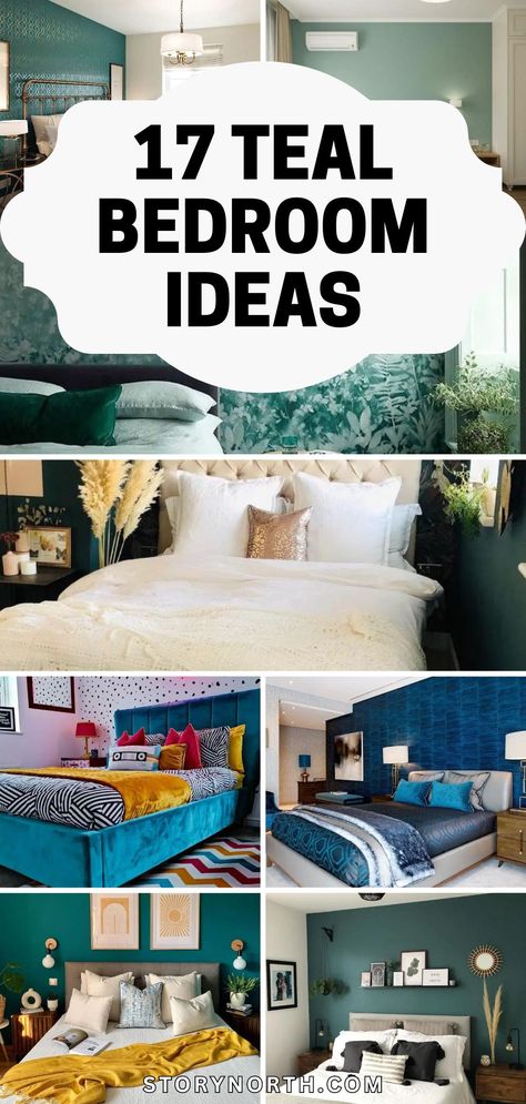 Save this pin for inspiring teal bedroom ideas to revamp your home decor! Discover how these refreshing color schemes and design tips can breathe new life into your space. #TealBedroom #HomeDecorIdeas #InteriorDesignInspiration Agean Teal Bedroom, Aqua Walls Bedroom, Teal And Blue Bedroom, Tiffany Blue Bedroom Ideas, Teal Wall Bedroom Ideas, Teal Wall Bedroom, Teal Kids Room, Woodsy Bedroom, Tiffany Blue Bedroom