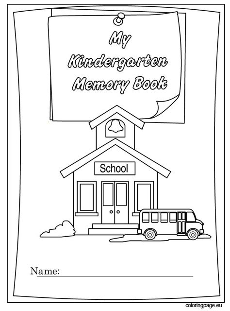 Kindergarten Memories, Kindergarten Memory Book, Book Cover Printable, Memory Book Kindergarten, September Ideas, Scrapbook School, Memory Book School, Memories Book, Kindergarten Books