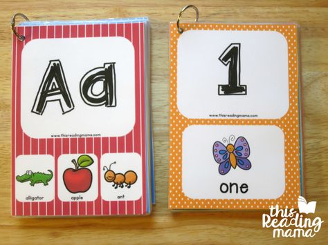 Alphabet Flip Book and Numbers Flip Book - This Reading Mama Alphabet Flip Books Free Printable, Preschool Worksheets Free Printables, Math Flash Cards, Shapes Kindergarten, Math Mats, Number Flashcards, Color Flashcards, 2d And 3d Shapes, Toddler Homeschool