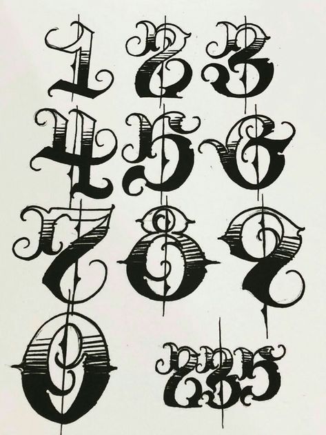 Graffiti Numbers Fonts, Number Fonts Design, Lettering Numbers Tattoo, Tattoo Fonts Ideas, Number Design Fonts, Tattoo Number Fonts, Graffiti Numbers, Tattoo Writing Fonts, Number Tattoo Fonts