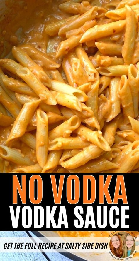 Healthy Vodka Sauce Recipe, Tiktok Vodka Pasta, Vodka Sauce Recipe Without Vodka, Vodka Pasta No Vodka, Spaghetti With Vodka Sauce, Cottage Cheese Vodka Pasta Sauce, Orange Pasta Sauce Recipe, Vodka Sauce No Vodka, Penne Alla Vodka Without Vodka