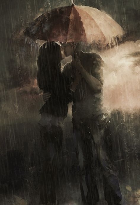 Love in the rain love art couple painting Old Romance Paintings, Cute Romantic Couple Art, Dark Love Painting, Love Picture Art Couple, Two Lovers Art Paintings, Love In Paintings, Love Painting Wallpaper, Art Love Couple Paint, Couple In Rain Painting