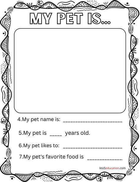 Comprehension Kindergarten, Free Printable Alphabet Worksheets, All About Me Worksheet, Kids Worksheets, Animal Worksheets, Worksheets For Kindergarten, Worksheets Preschool, Printables Free Kids, English Worksheets For Kids