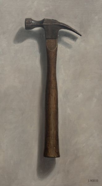 Old Cast Hammer | Oil | by John Morfis - helloartsy.com Hammer Art Reference, Hammer Reference, Hammer Painting, Hammer Sketch, Hammer Sketch Drawings, Hammer Illustration, 500 Drawing Prompts, Hammer Drawing, Vintage Hammer