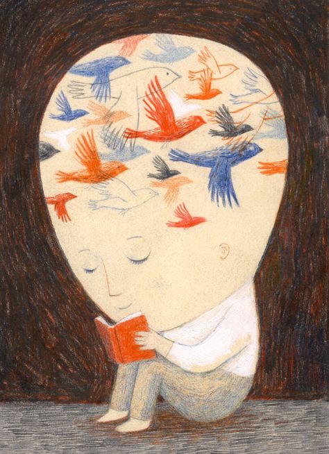 Art by Ofra Amit for a letter by Mara Faye Lethem from A Velocity of Being: Letters to a Young Reader Joy Is An Act Of Resistance, Illustrated Letters, Margaret Fuller, Brain Pickings, Iris Murdoch, Brain Illustration, Jeanette Winterson, Conceptual Illustration, Meaningful Life