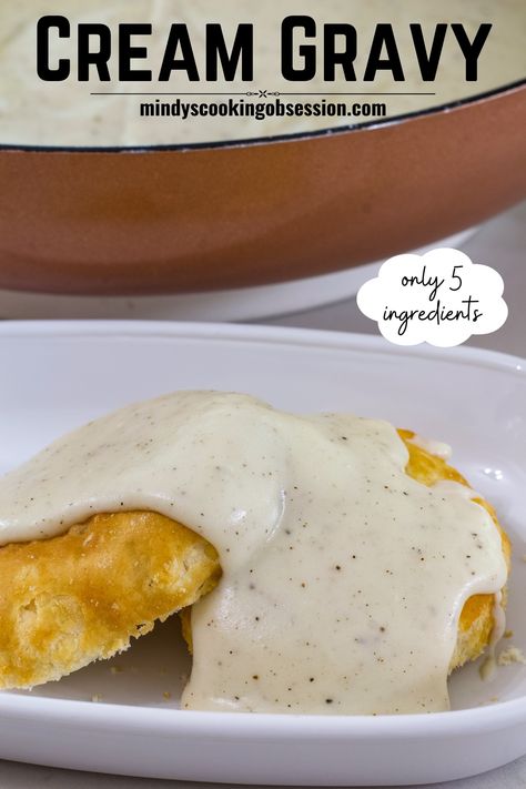 Homemade Country Gravy Recipe Easy, How To Make Country Gravy, Mennonite Cream Gravy, Homemade Country Gravy Recipe, White Country Gravy Recipe, Home Made Country Gravy, White Country Gravy, Country Gravy Recipe, Giblet Gravy