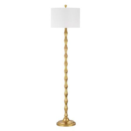 Safavieh Aurelia Floor Lamp with CFL Bulb, Antique Gold with Off-White Shade Gold Standing Lamp, Gold Floor Lamps, Gold Lamps, Coral Room, Floor Lamp Gold, Target Floor Lamps, Gold Floor, Tall Lamp, Antique Candle Sticks