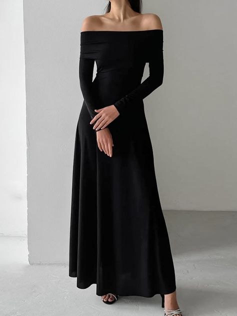 Dresses High Waist Maxi Dress, Off Shoulder Long Dress, Backless Evening Dress, Elegant Maxi Dress, Mini Robes, Autumn Dress, Pleated Maxi Dress, Khaki Dress, Slim Dresses