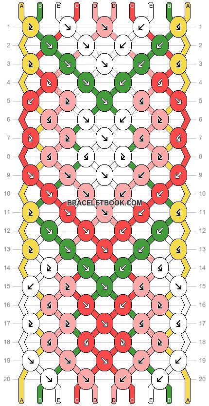 Normal pattern #161357 | BraceletBook Chevron Arrows, Fruit Plants, Soda Pop, Friendship Bracelet Patterns, Bracelet Patterns, Friendship Bracelet, Strawberries, Friendship Bracelets, Berry