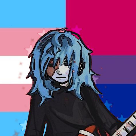 Sally face sal trans bisexual icon/pfp Sally Face Sal, Iphone Wallpaper Stars, Sally Man, Bi Flag, Trans Art, Trans Boys, Bike Drawing, Sally Face Game, Trans Flag