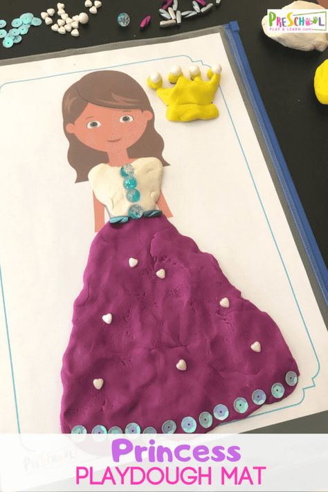 Your kids will enjoy these pretty princess playdough mats to practice fine motor skills and hand-eye coordination in a fun way. #fhdhomeschoolers #freehomeschooldeals #playdoughmats Princess Camp Ideas, Princess Crafts Preschool, Princess Activities For Kids, Princess Crafts For Kids, Princess Playdough, Playdough Printables, Playdough Activity, Princess Activities, Hand Muscles