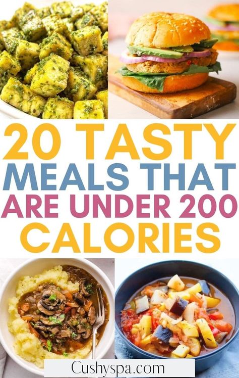 If you are looking for delicious low calorie dinner ideas to eat on your weight loss journey you need to know these great under 200 calorie meals to make. Make these easy healthy dishes and enjoy eating more low-calorie meals. #LowCalorie #recipes Recipes Under 200 Calories, Meals Under 200 Calories, Healthy Low Calorie Dinner, 300 Calorie Meals, Low Calorie Lunches, Menu Sarapan Sehat, 200 Calorie, 200 Calorie Meals, Healthy Low Calorie Meals