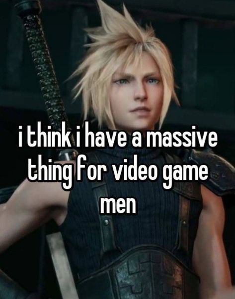 Final Fantasy Funny, Final Fantasy Cloud, Final Fantasy Collection, Cloud Strife, Fantasy Male, Final Fantasy Vii, Video Game Characters, Whisper Quotes, Live Laugh Love