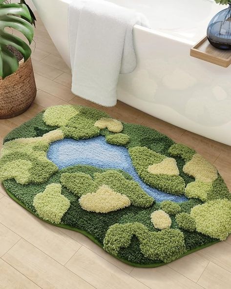 Amazon.com: DEXI Moss Bath Mat, Ultra Thick Soft Green Bathroom Rug, Water Absorbent Non Slip Microfiber Bath Rugs for Bathroom Floor, Shower, Sink, Bedroom, 20"x32", Moss Green : Home & Kitchen Soft Green Bathroom, Green Bathroom Rug, Sink Bedroom, Moss Bath Mat, Green Bathroom Rugs, Green Bath Mat, Moss Rug, Rugs For Bathroom, Green Bathroom