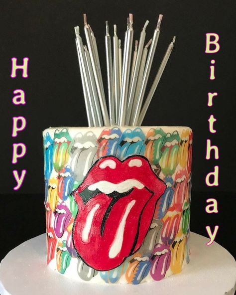 Buon compleanno Led Zeppelin Cake, Rolling Stones Birthday Party, Heavy Metal Christmas, Rock And Roll Birthday, Rockstar Birthday, Rockstar Birthday Party, Cherokee Rose, Thomas Birthday, Funny Happy Birthday Wishes