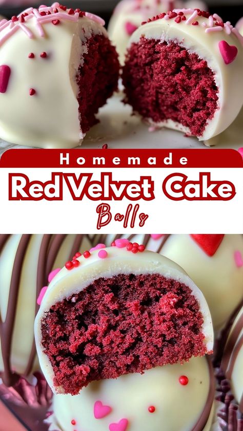 Homemade Red Velvet Cake Balls Chocolate For Dipping, Red Velvet Cake Balls, Homemade Red Velvet Cake, Trending Desserts, Chocolate Melts, Rainy Saturday, Red Velvet Cake Mix, Fun Dessert, Sugar Frosting