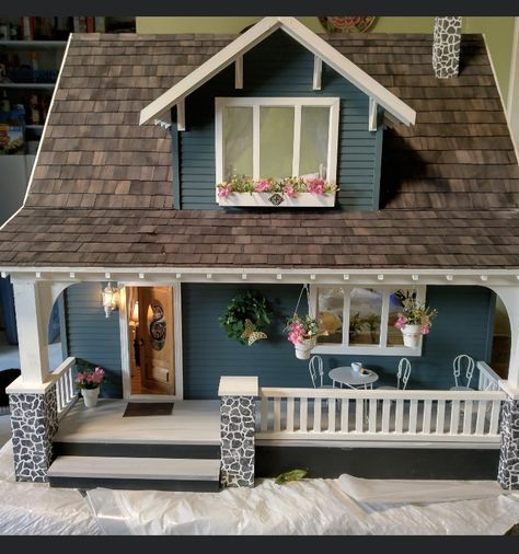 Craftsman Dollhouse, Beachside Bungalow Dollhouse, Miniatures House, Bungalow Dollhouse, House Bungalow, Terrace Room, Real Good Toys, Beachside Bungalow, Dollhouse Design