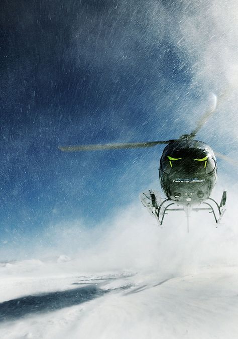 Photo Eric Matheron Balay, Stylisme Guylaine Tilleau, Bouygues Telecom #snowboard #ski #snow #steep #grade #bluesky #helicopter Helicopter Skiing, Skiing Photography, Personal Helicopter, Concept Board, Davos, French Photographers, Snowboarding, Helicopter, Flyer Design