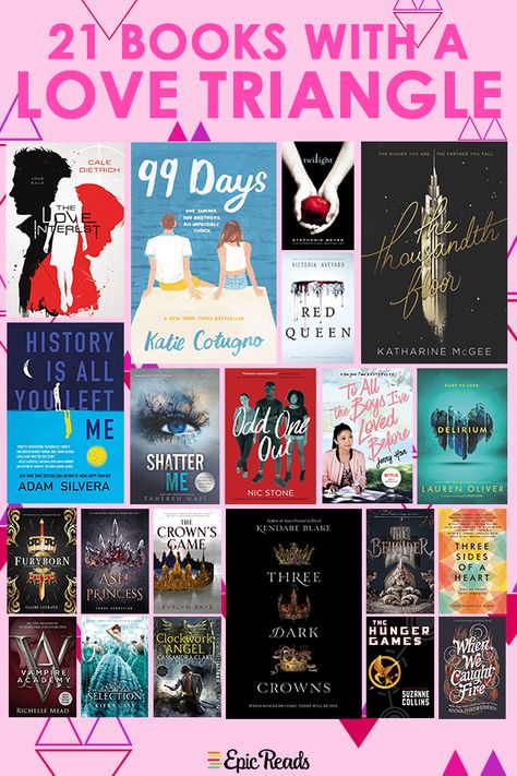 21 Love Triangle Books Guaranteed to Tear Your Heart in Two Best Love Triangle Movies, Love Triangle Books Romances, Books With Love Triangles, Love Triangle Books, Romance Books 12+, Twilight Love Triangle, Book Recommendations For Teens, Romance Books For 13+, Books To Read In Your Teens